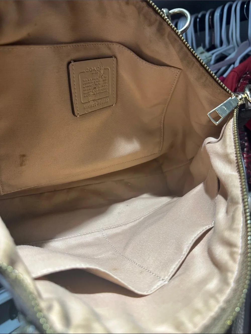 Coach tote featuring